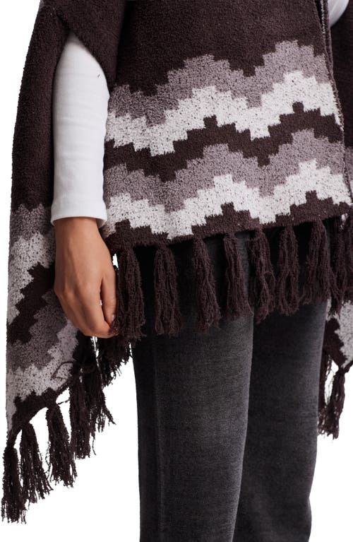 Barefoot Dreams Cozychic Mosaic Wrap In Black