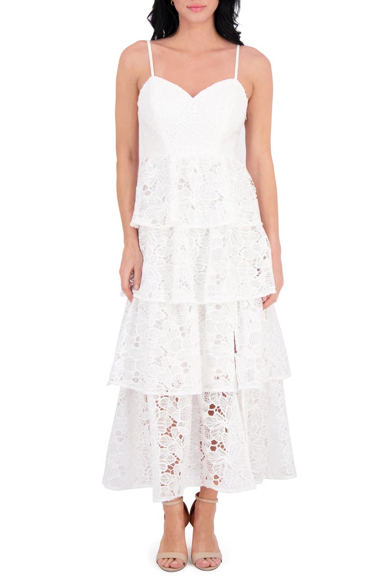 Siena Embroidered Lace Maxi Dress, Main, color, White