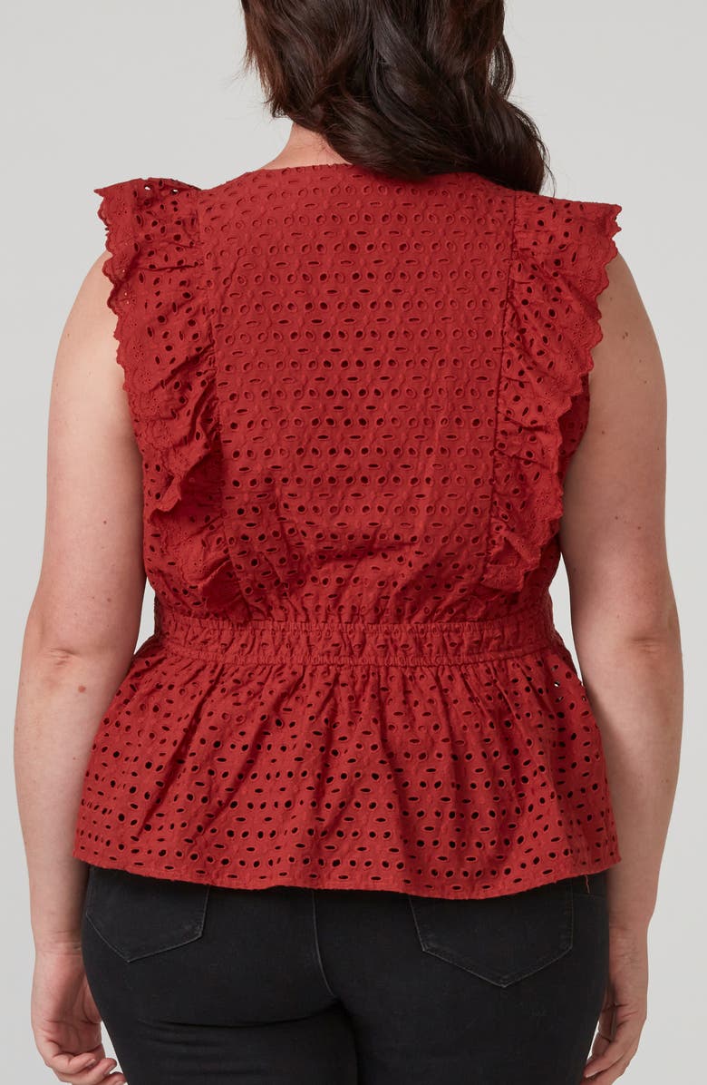 Estelle Cordelia Eyelet Peplum Top, Alternate, color, 