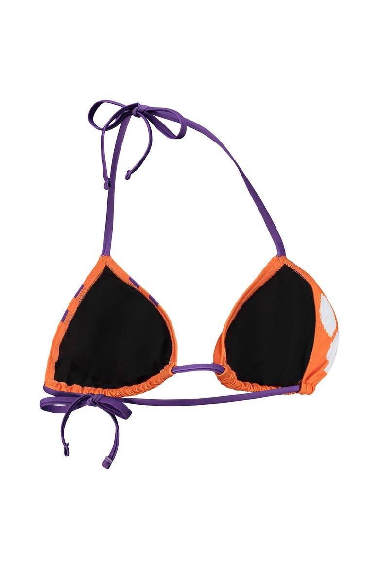 Women's FOCO Orange Clemson Tigers Wordmark Bikini Top, Alternate, color, Orange