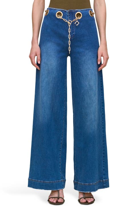 Sydney Belted Grommet Wide Leg Pants