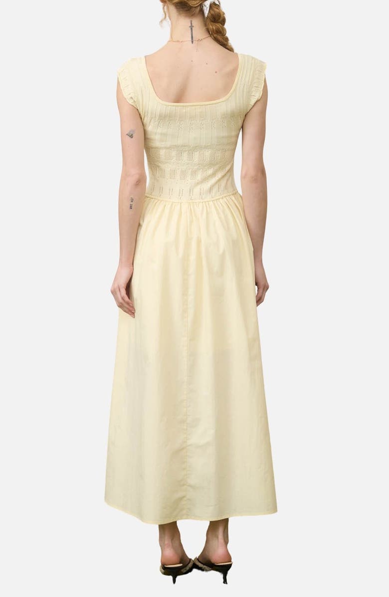 Blu Pepper Cap Sleeve Midi Dress, Alternate, color, Butter Yellow