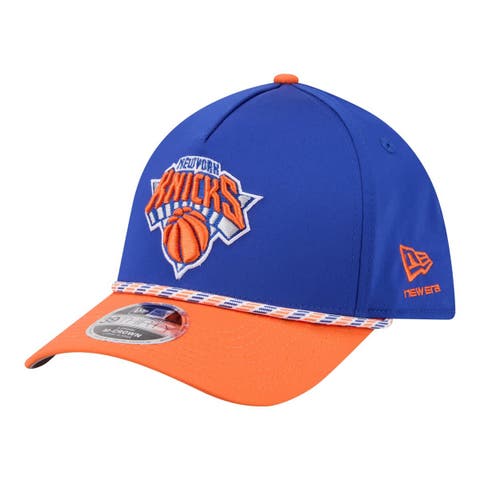 Men's New Era  Blue/Orange New York Knicks Rope Two-Tone M-Crown A-Frame 39THIRTY Flex Hat