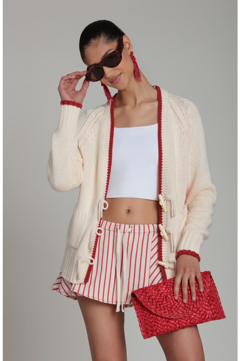 Intarsia Lobster Cardigan, Alternate, color, IVORY MULTI