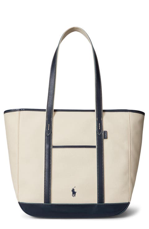 Medium Canvas & Leather Tote