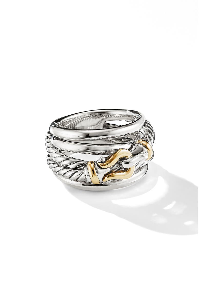 Buckle Ring, Alternate, color, SILVER/ GOLD
