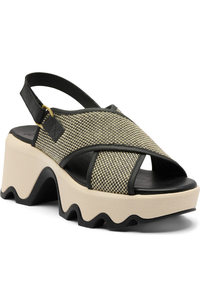 SOREL Kinetic<sup>™</sup> Aura Slingback Platform Sandal, Main, color, Black/ Bleached Ceramic
