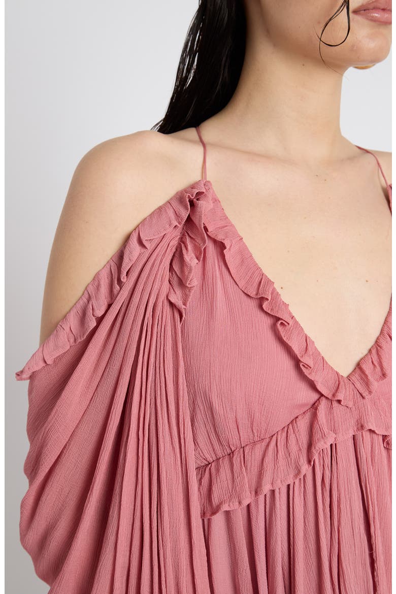 Tiered Frill Maxi Dress, Alternate, color, ROSE