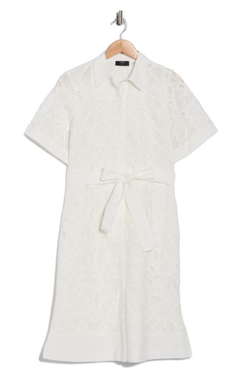 Eyelet Cotton Shirtdress