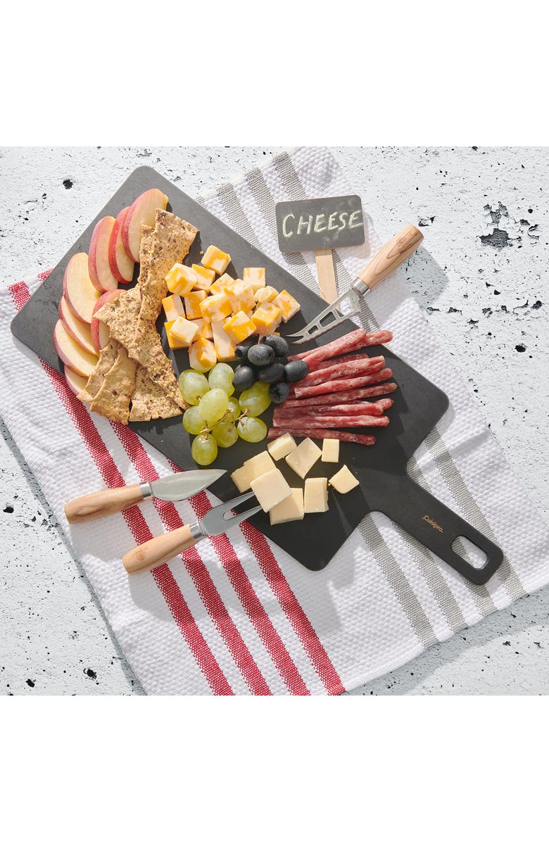 CUISIPRO Fiber Wood Paddle Cutting Board, 18-Inch x7.5-Inch, Alternate, color, Slate