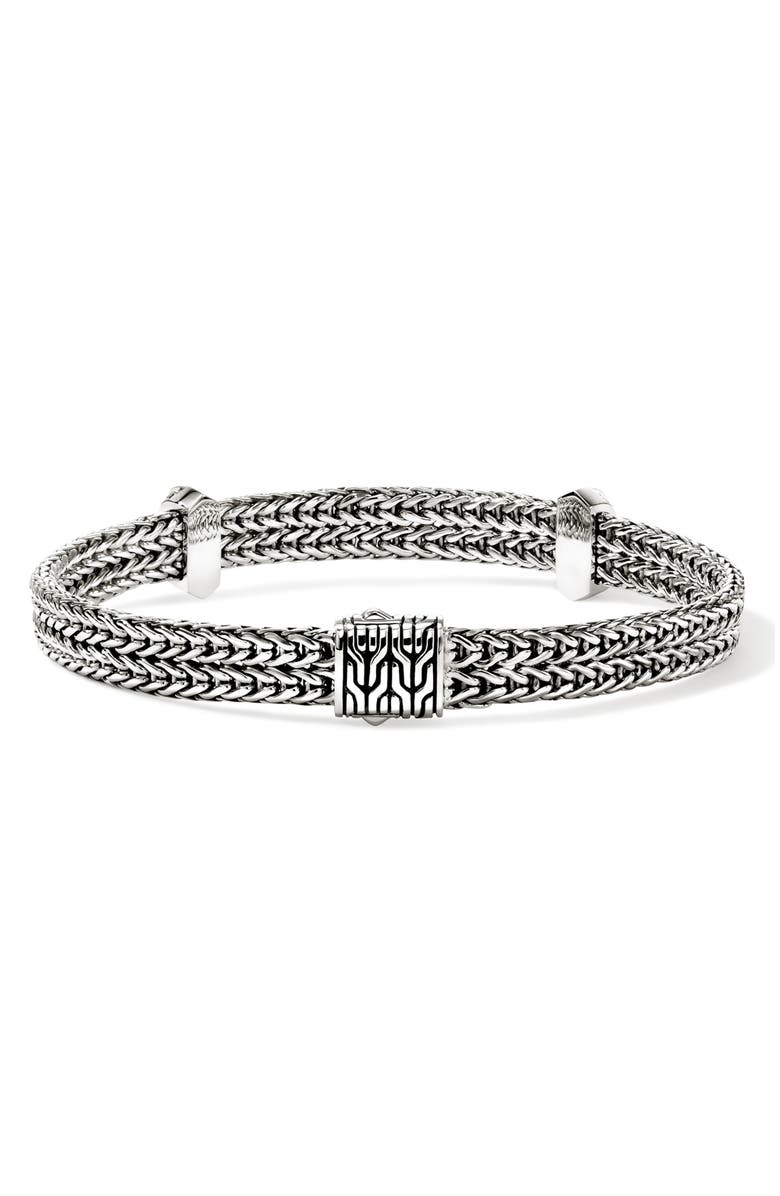 John Hardy Icon Link Diamond Station Bracelet, Alternate, color, Silver