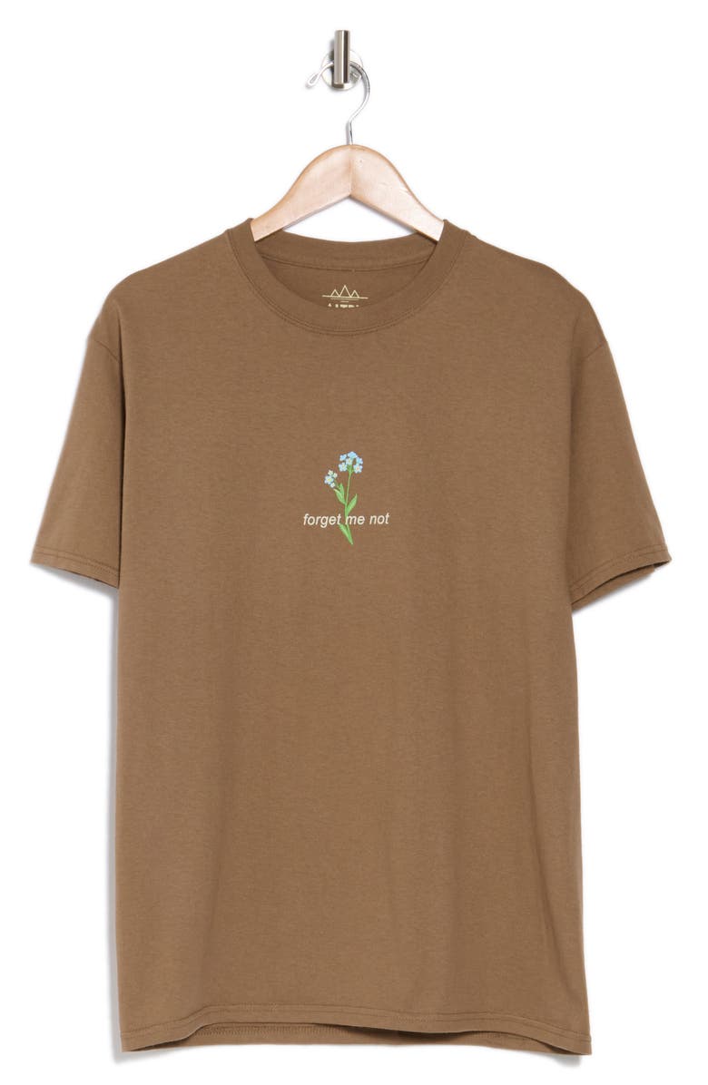 Altru Forget Me Not Cotton Graphic T-Shirt, Alternate, color, Med Brown