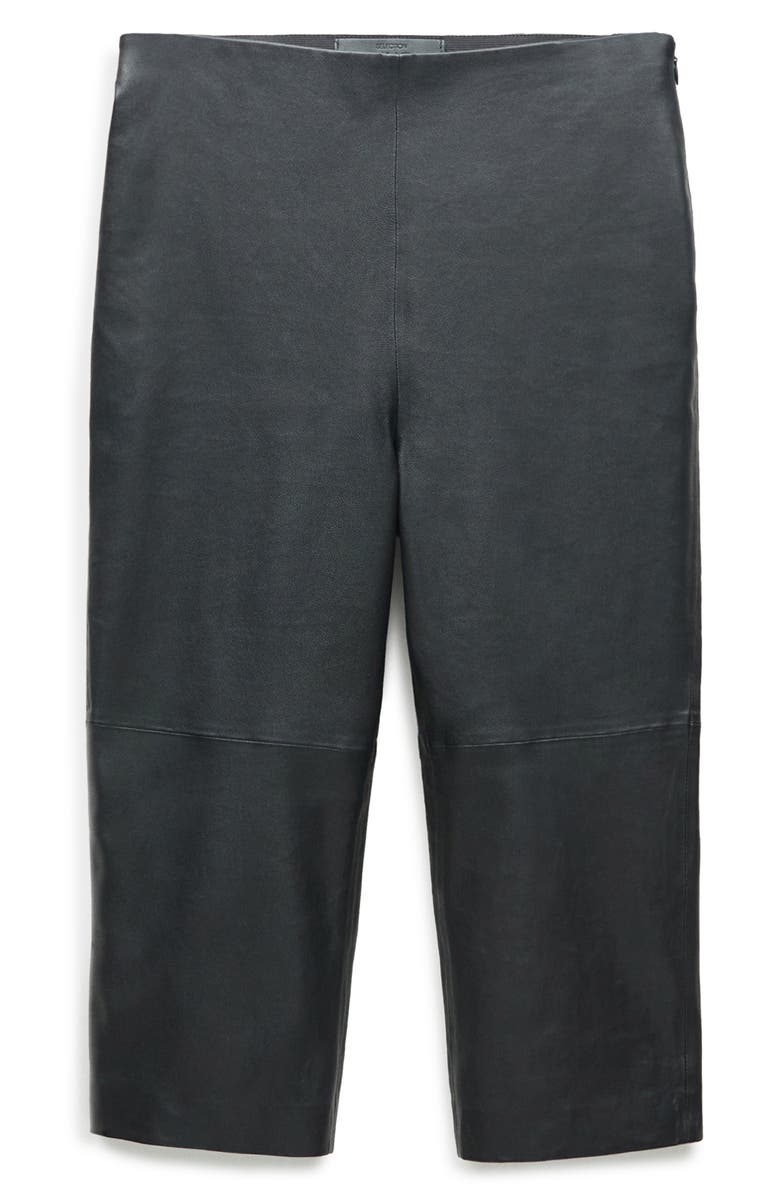 MANGO Leather Capri Pants, Alternate, color, 