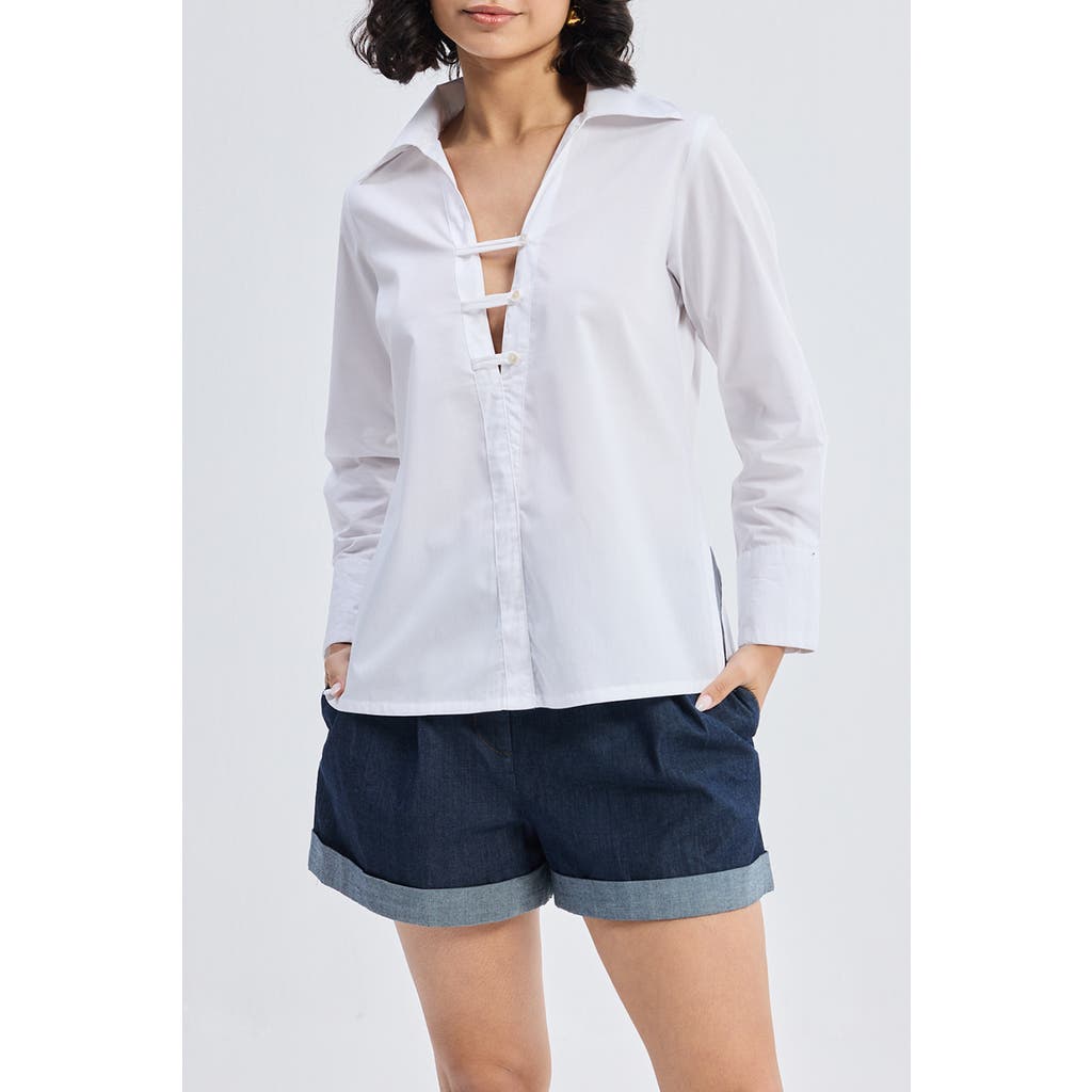 Reistor Crisp Details Button-down Shirt In White