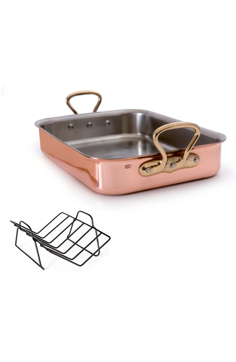 Mauviel M'heritage M'150s Copper Tri-Ply Roaster with Rack, Alternate, color,
