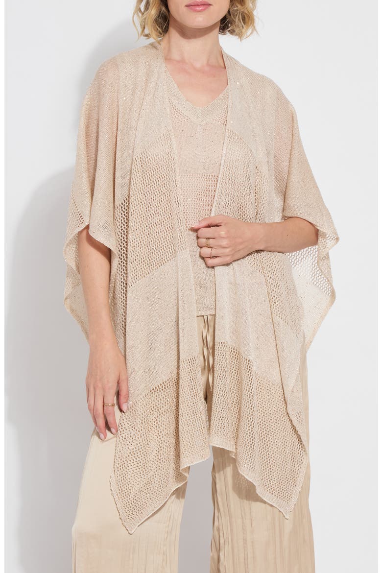 Riva Mesh Sequin Shrug, Main, color, CHABLIS SEQUINS