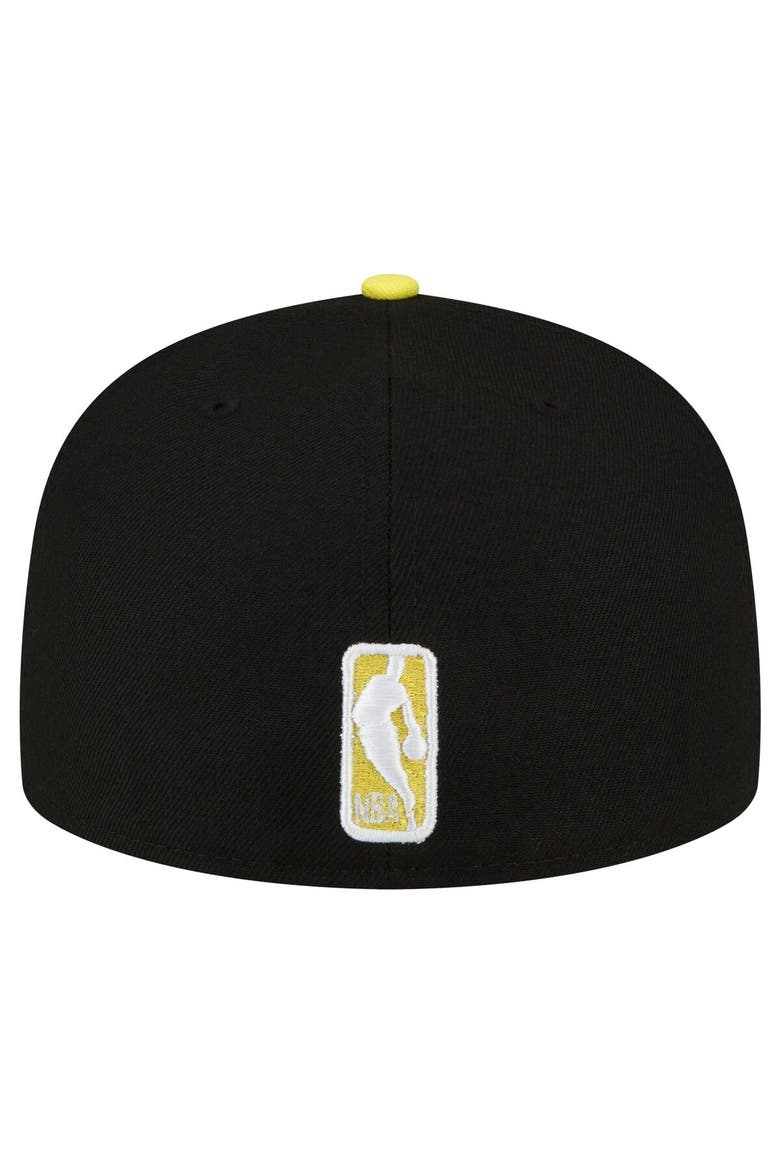 Men's New Era Black/Yellow Utah Jazz 2-Tone 59FIFTY Fitted Hat, Alternate, color, Black