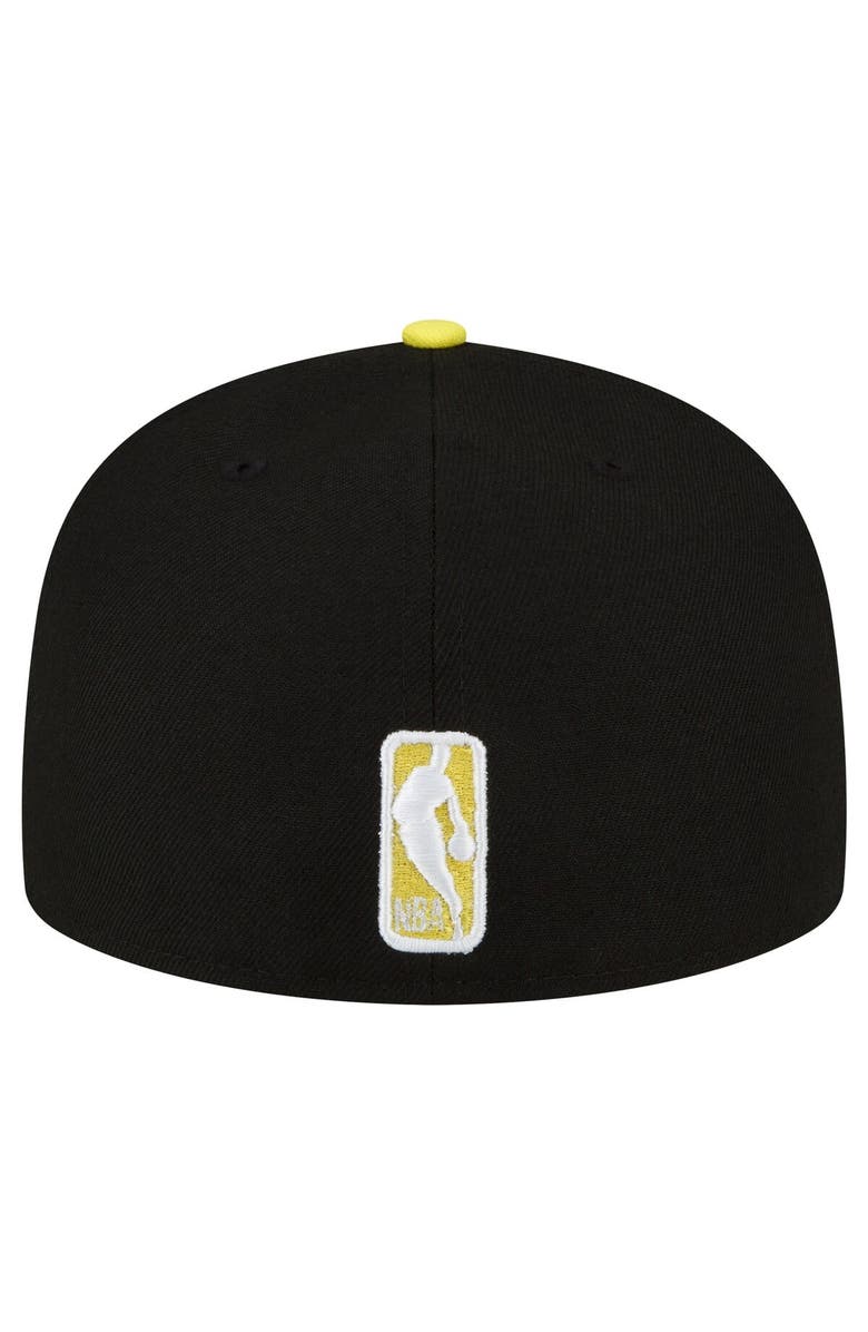 New Era Men's New Era Black/Yellow Utah Jazz 2-Tone 59FIFTY Fitted Hat, Alternate, color, Black