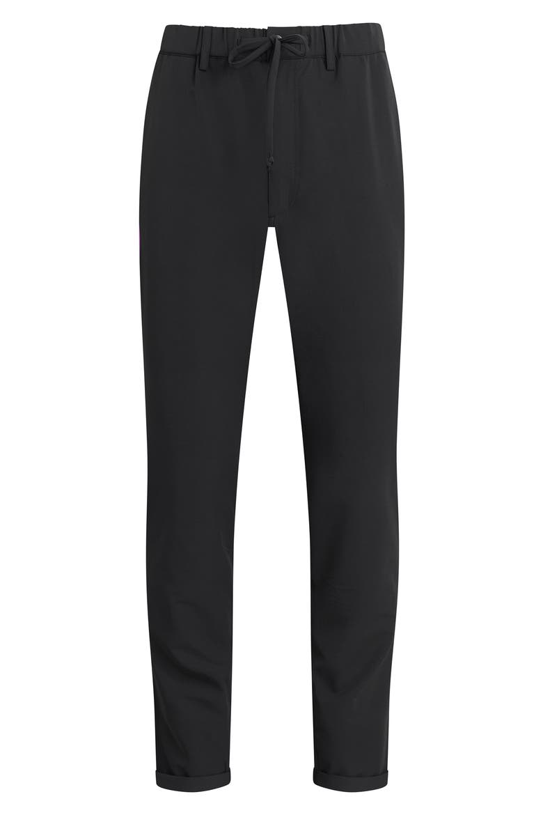 The Laird Slim Fit Drawstring Waist Pants, Alternate, color, BLACK