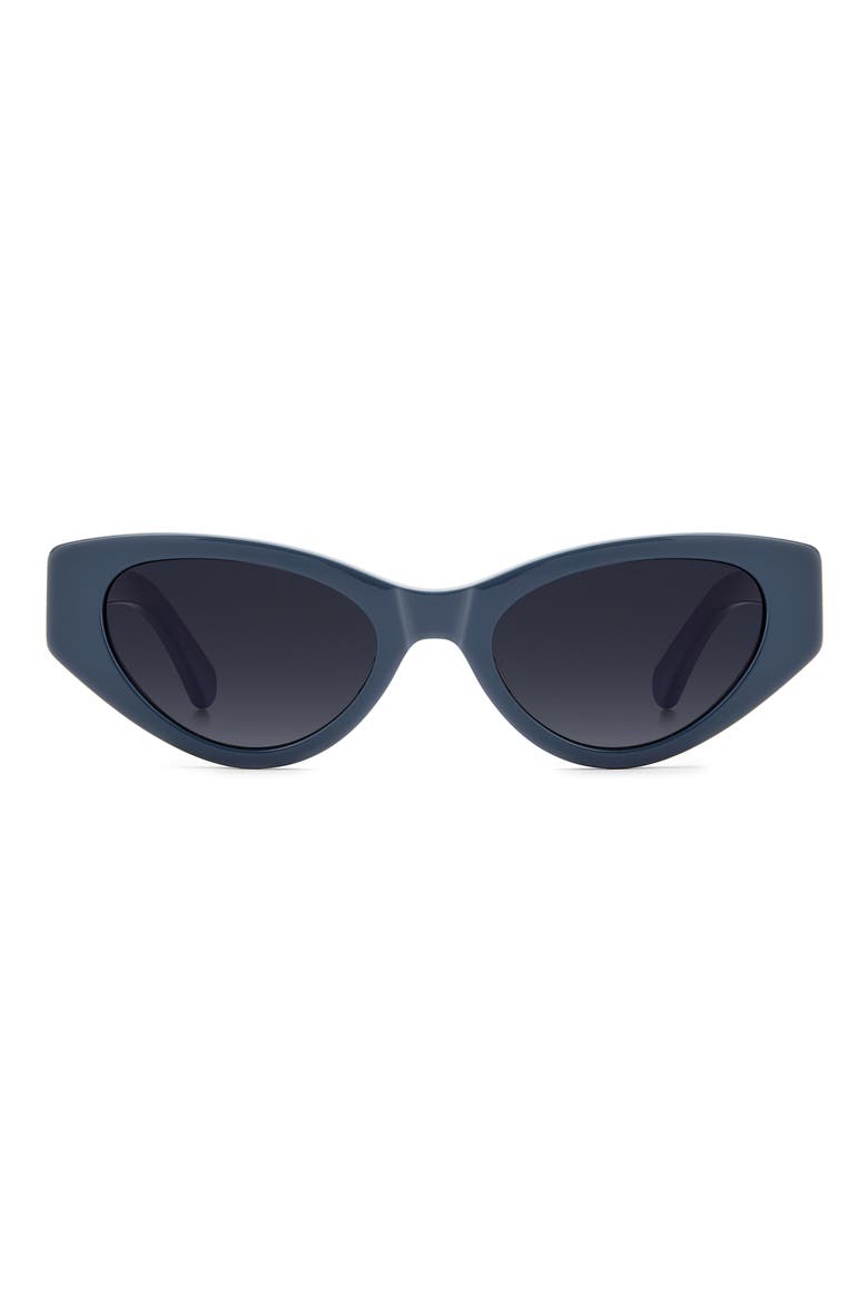bria 52mm cat eye sunglasses, Main, color, BLUE/ DARK GREY SF