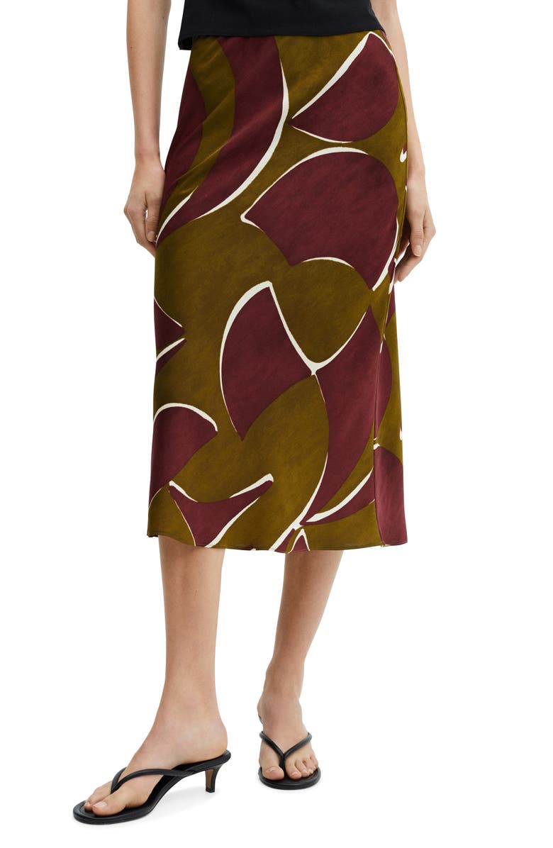 MANGO Print Midi Skirt, Main, color, 