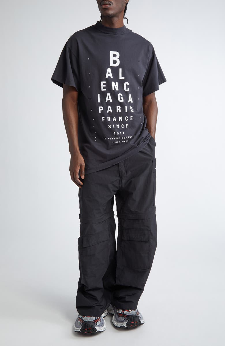 Balenciaga Light Zip-Off Ripstop Cargo Pants, Alternate, color, 