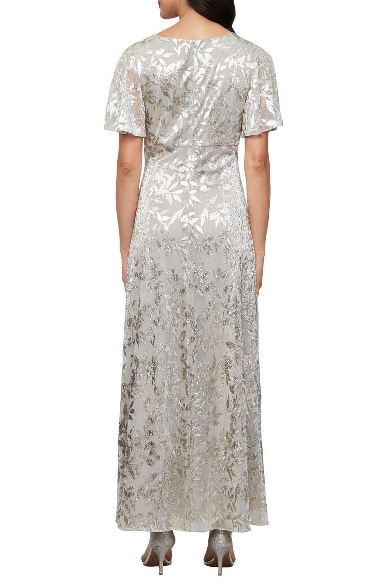 Foil Border Gown, Alternate, color, BUFF