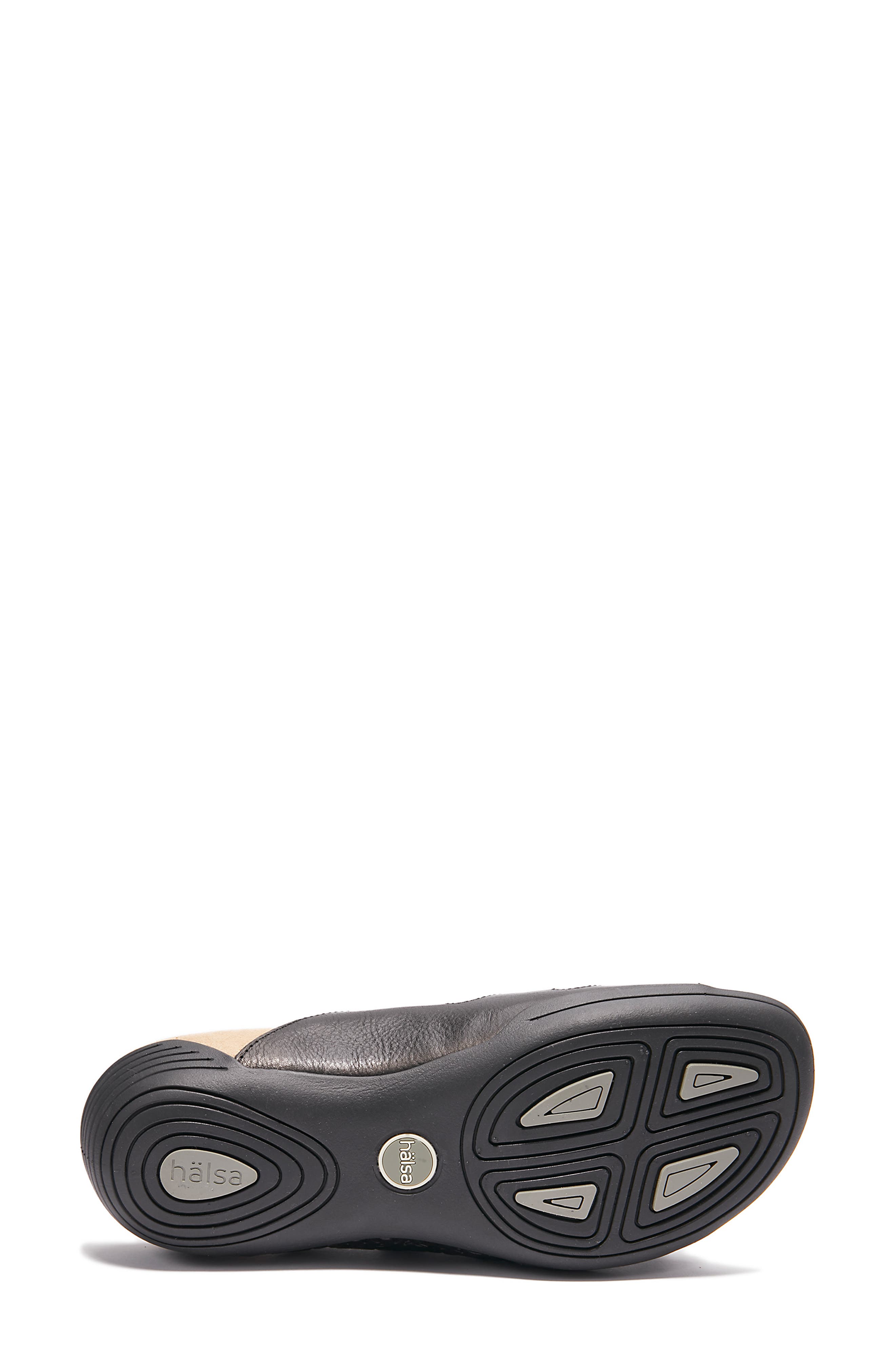 Hälsa Footwear Hälsa Delight Strappy Slide Sandal, Alternate, color, Black Waxed/ Embossed