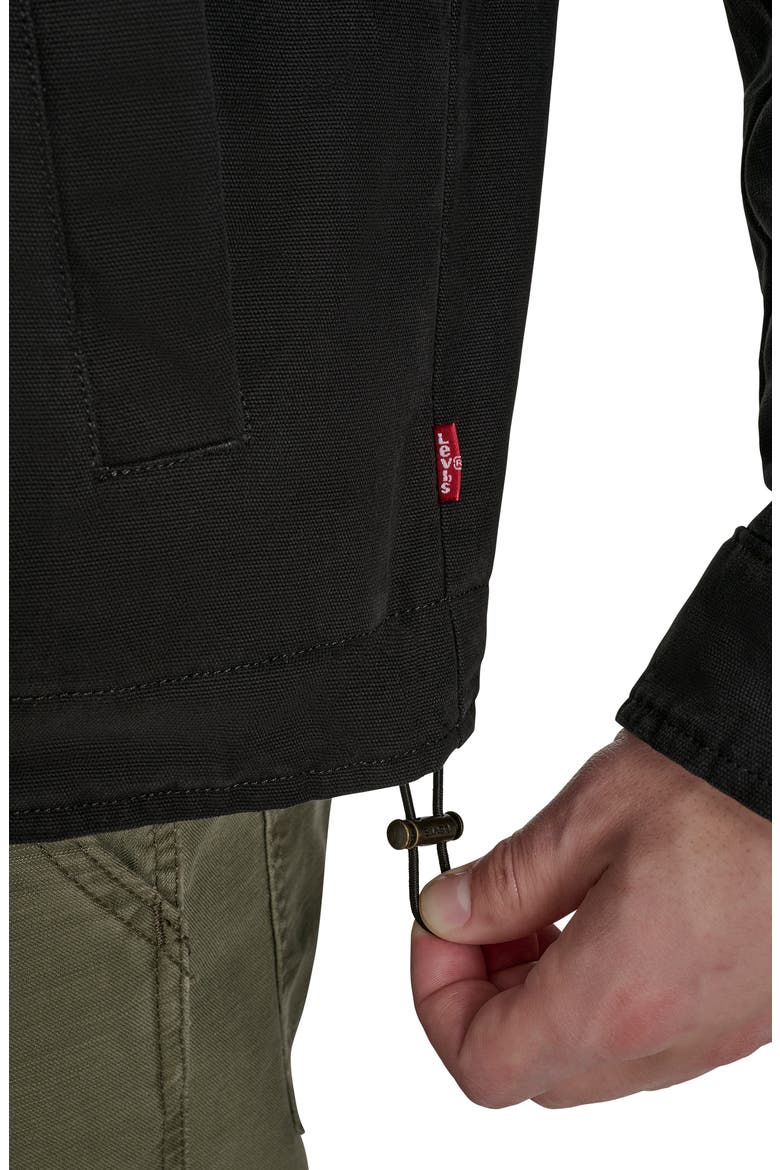 Canvas Utility Jacket with Quilted Lining, Alternate, color, BLACK