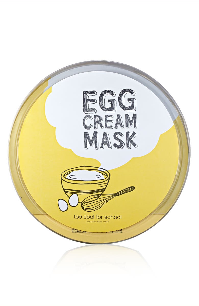 Too Cool for School Egg Cream Microfiber Sheet Mask, Main, color, 