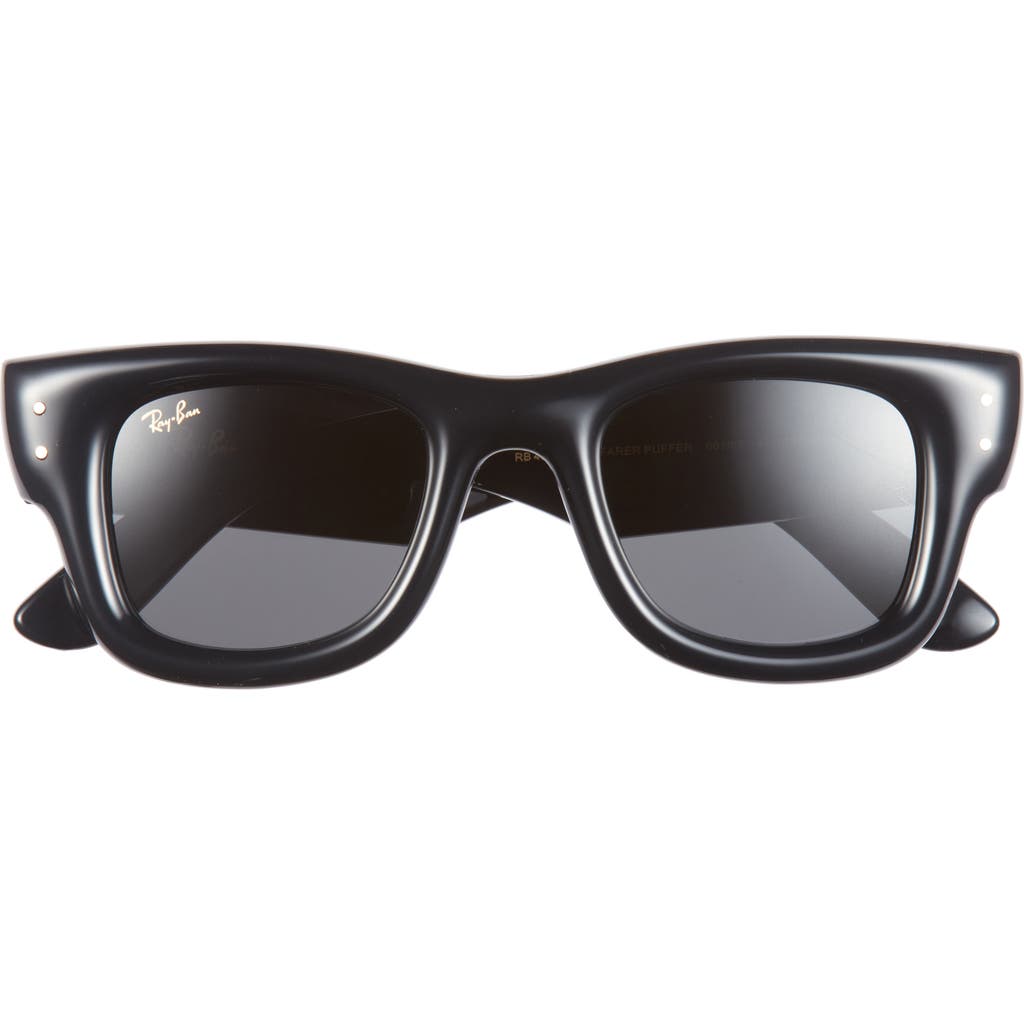 Ray Ban Ray-ban Wayfarer Puffer 47mm Square Sunglasses In Black
