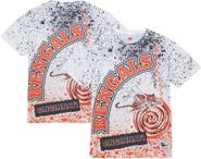 Mitchell & Ness Men's Mitchell & Ness White Cincinnati Bengals Team Burst Sublimated T-Shirt