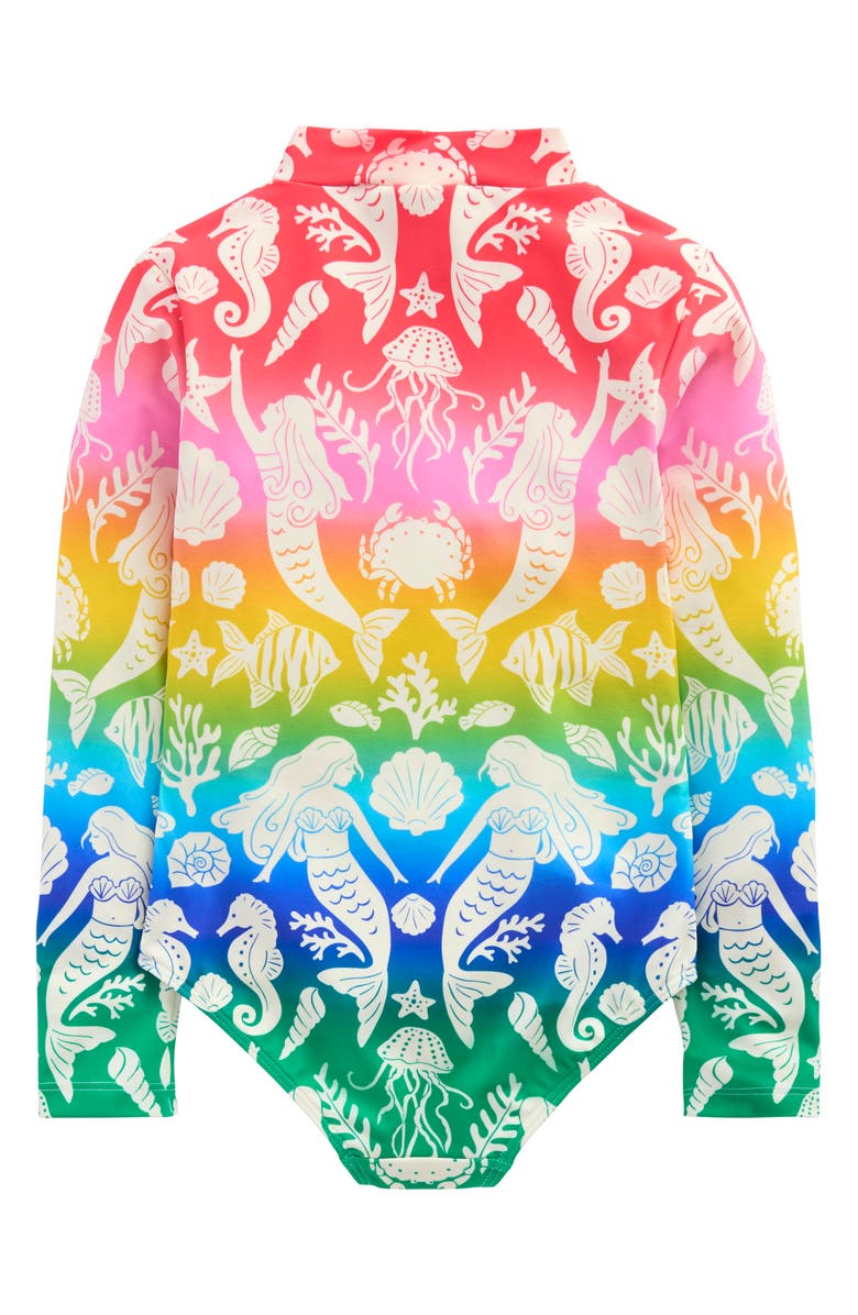 Mini Boden Kids' Long Sleeve One-Piece Rashguard Swimsuit, Alternate, color, 