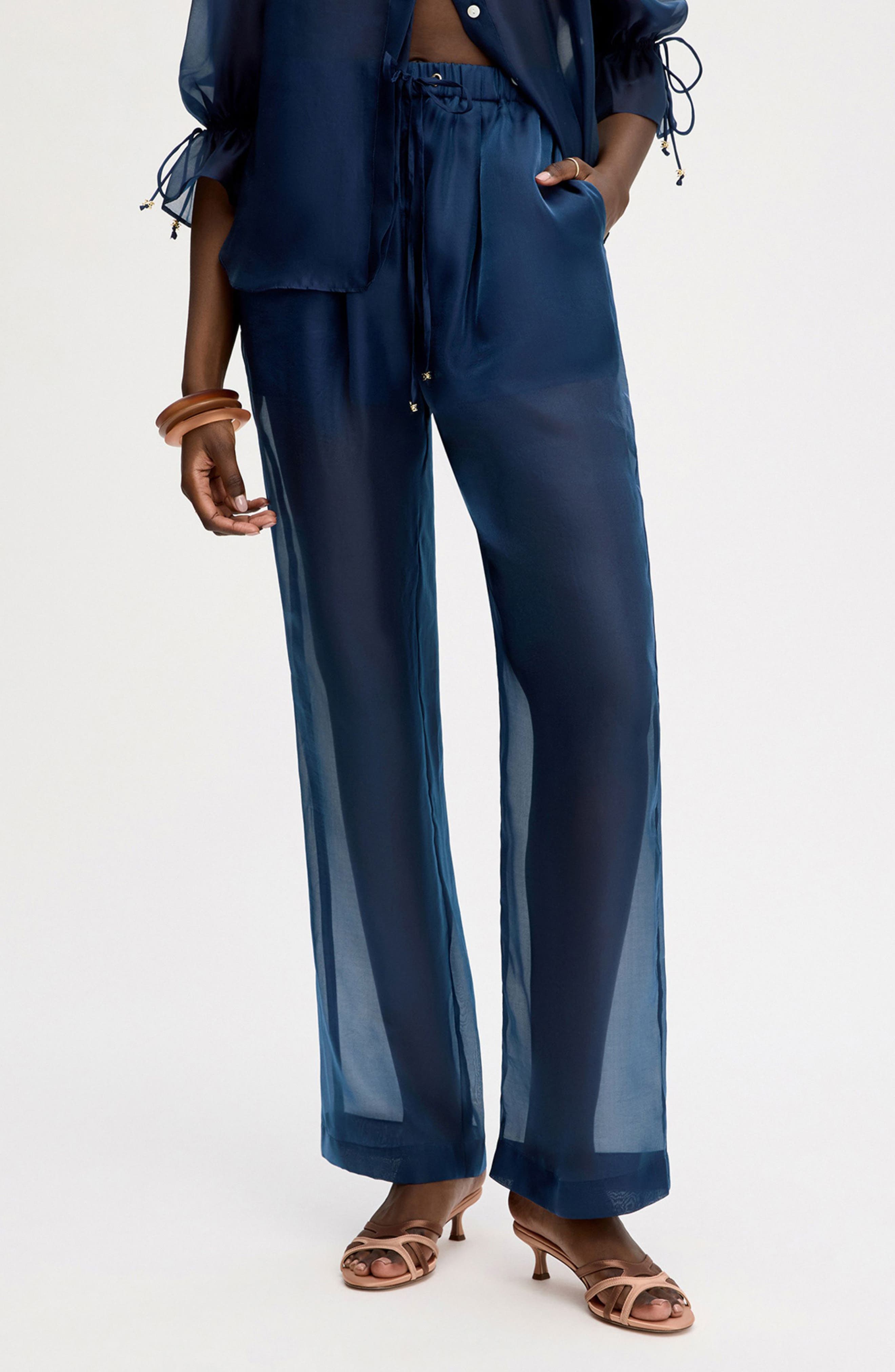 Sheer Drawstring Pants - image 3