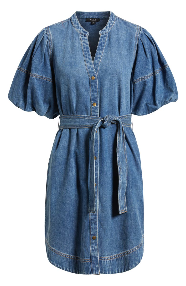 Rails Kingsley Denim Snap-Up Dress, Alternate, color, Antique Blue