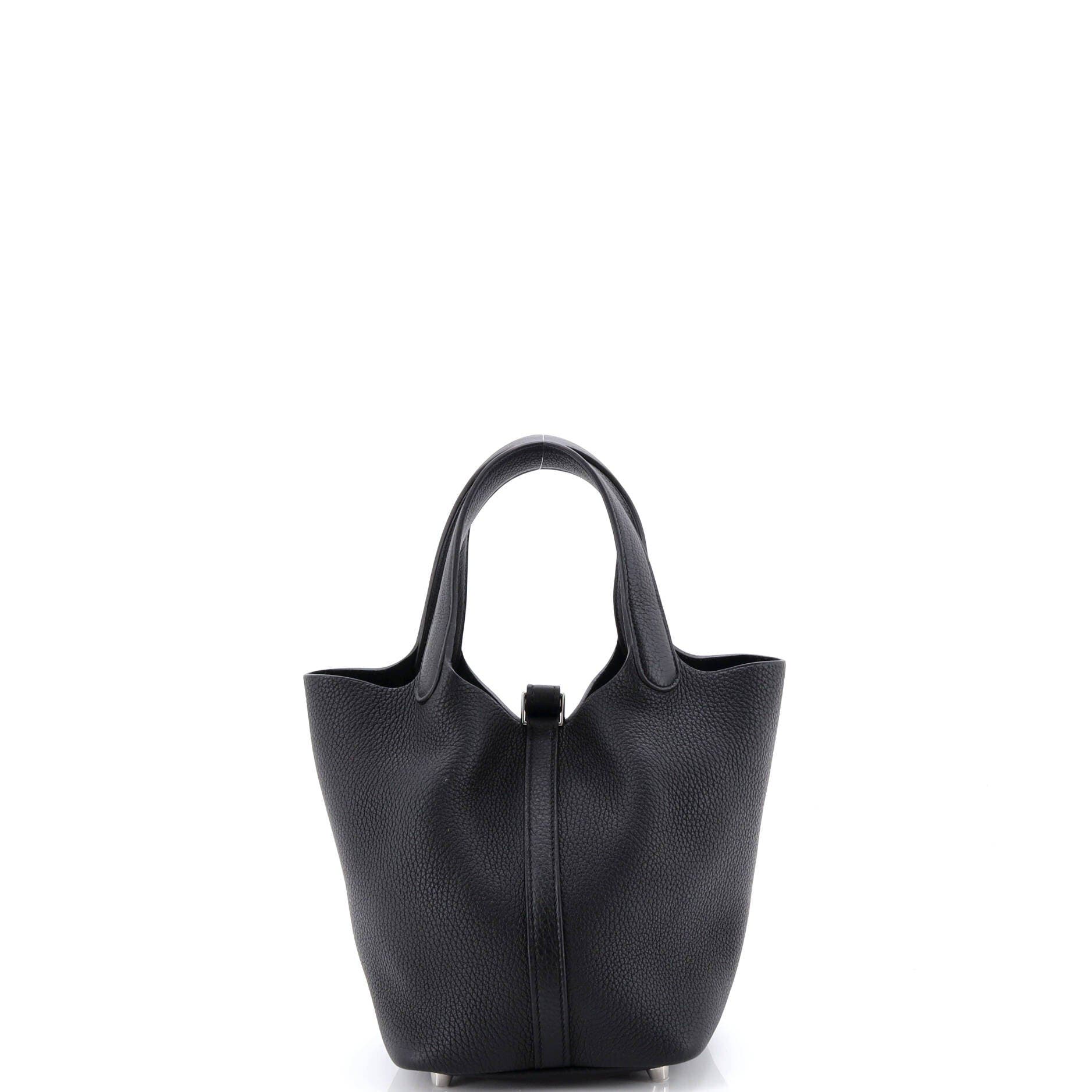 Pre-Owned Hermes Picotin Lock Bag Clemence PM, Alternate, color, Noir