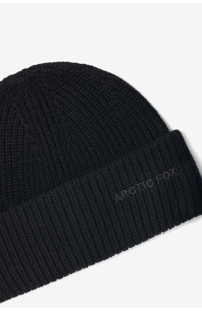 Arctic Fox & Co The Embroidered Merino Wool Beanie, Alternate, color, Arctic Black