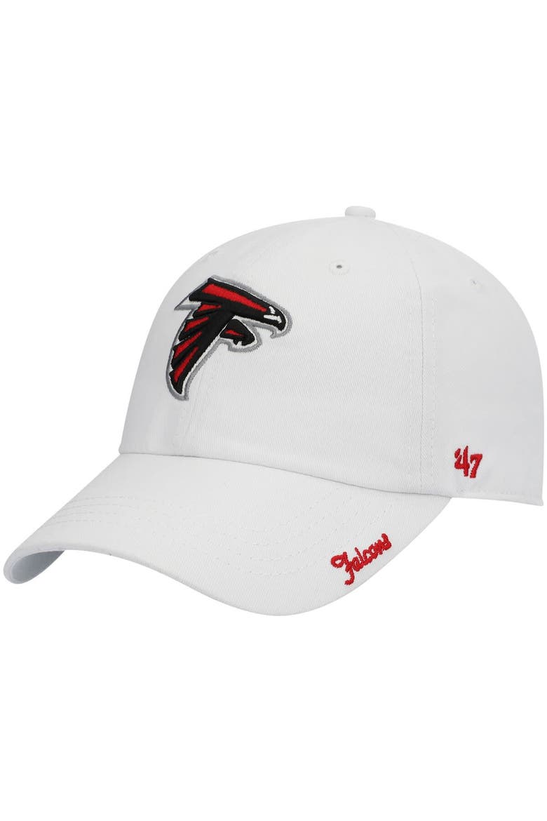 Women's '47 White Atlanta Falcons Miata Clean Up Logo Adjustable Hat, Main, color, White