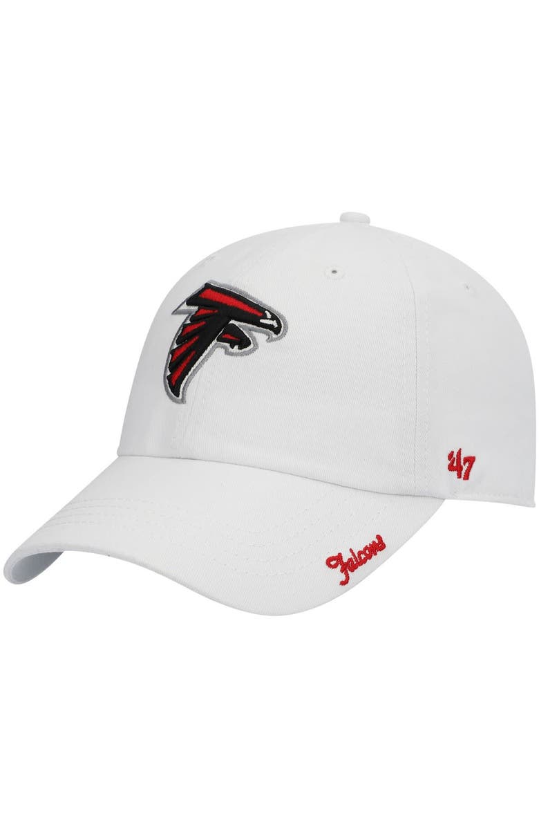 '47 Women's '47 White Atlanta Falcons Miata Clean Up Logo Adjustable Hat, Main, color, White