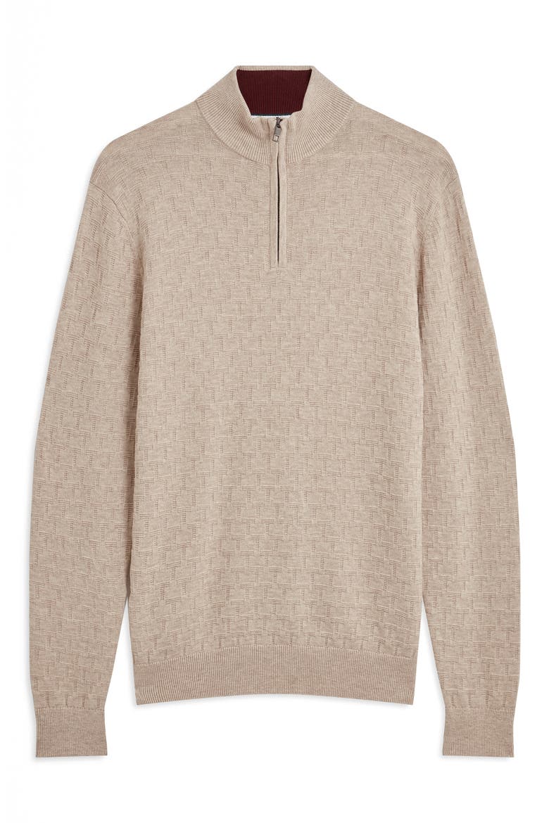 Jeremee Quarter Zip Sweater, Alternate, color, NATURAL
