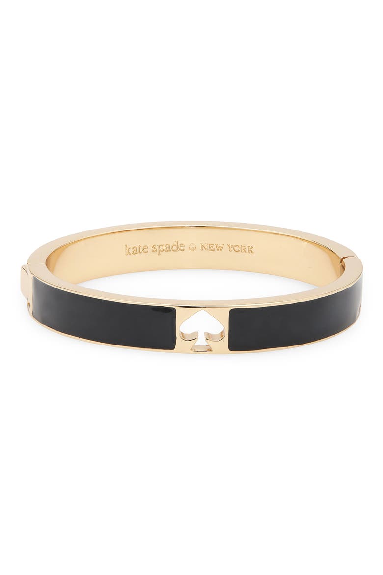 spade hinge bracelet, Main, color, BLACK