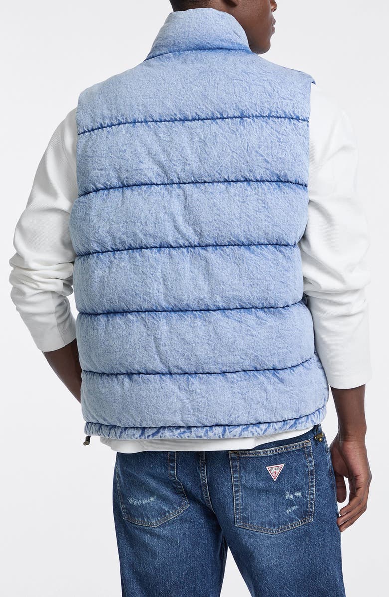 GUESS JEANS Denim Quilted Puffer Vest, Alternate, color,