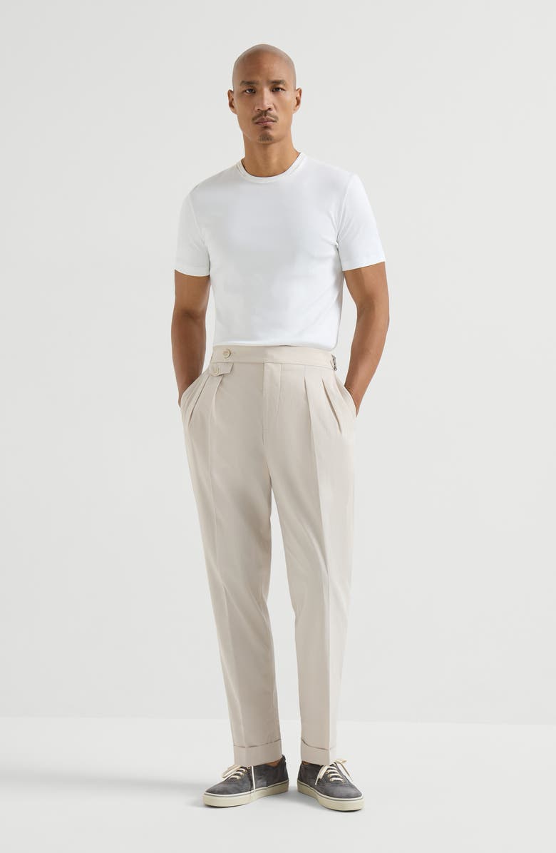 Brunello Cucinelli Cotton twill trousers, Alternate, color, Yuta