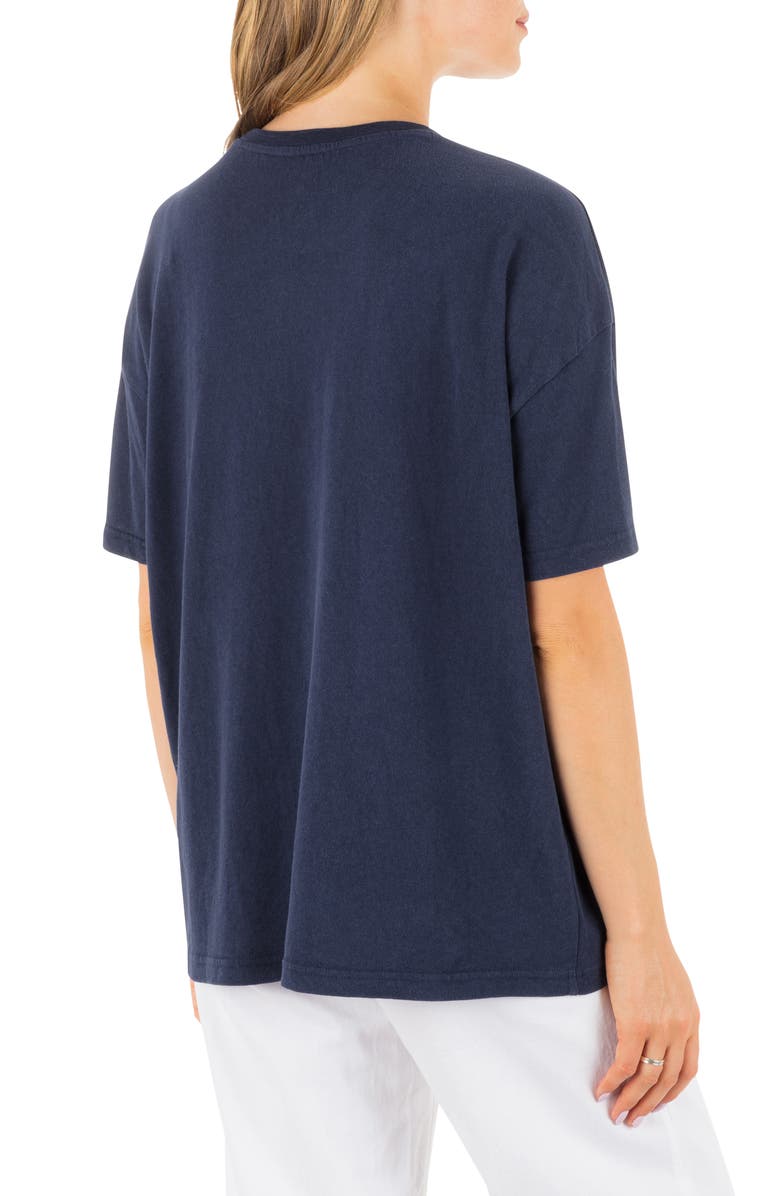Hurley Bliss Oversize Cotton Graphic Boyfriend T-Shirt, Alternate, color, Navy Blues