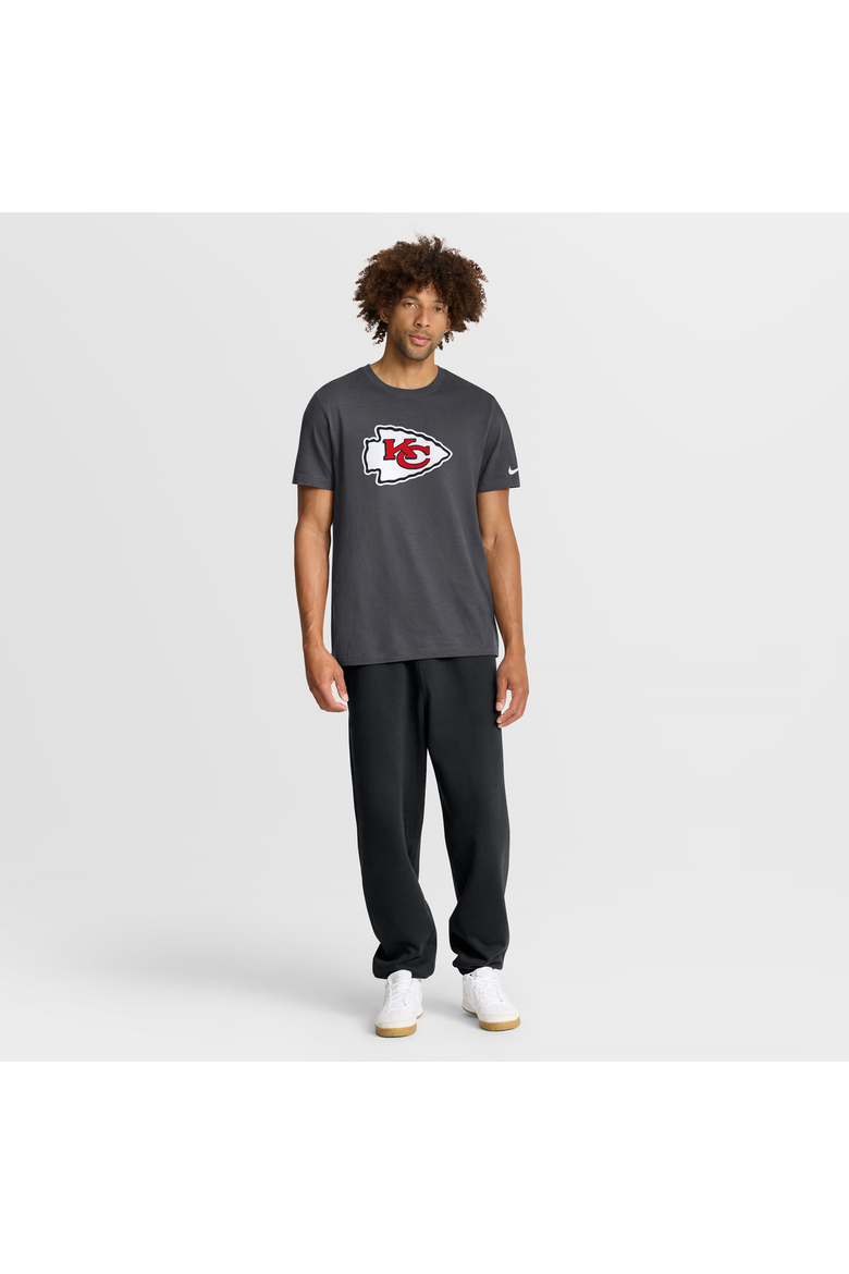 Men's Nike Anthracite Kansas City Chiefs Essential Logo T-Shirt, Alternate, color, Anthracite