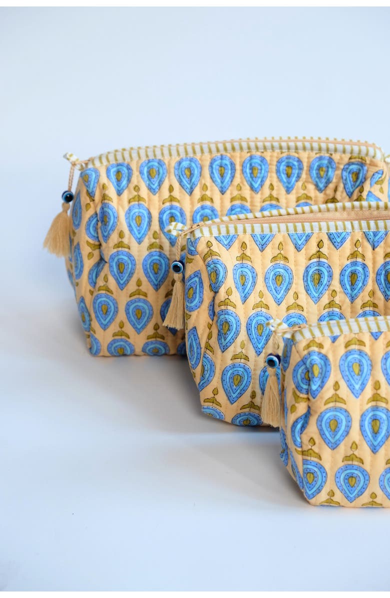 Inner Child Evil Eye Charm Toiletry Bag - Set of 3, Alternate, color, Natural