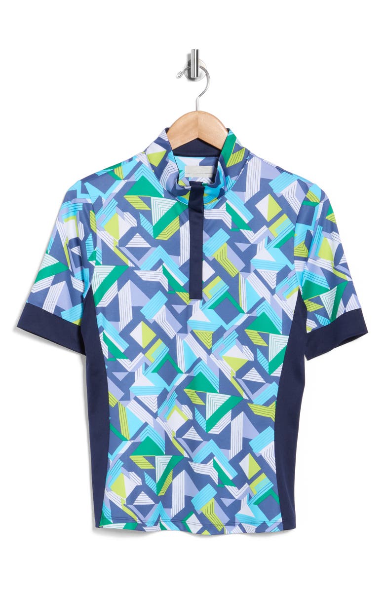 Callaway Colliding Chevron Geo Polo, Alternate, color, Peacoat