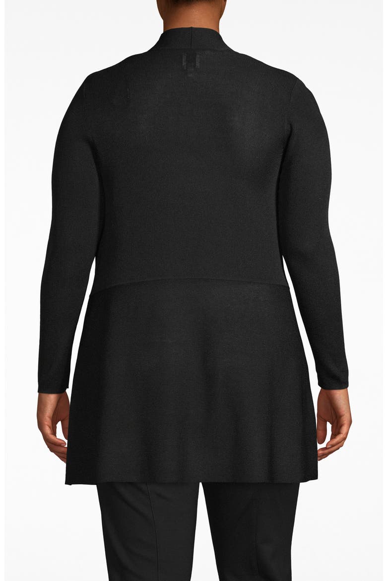 Seamed Open Front Cardigan, Alternate, color, ANNE BLACK