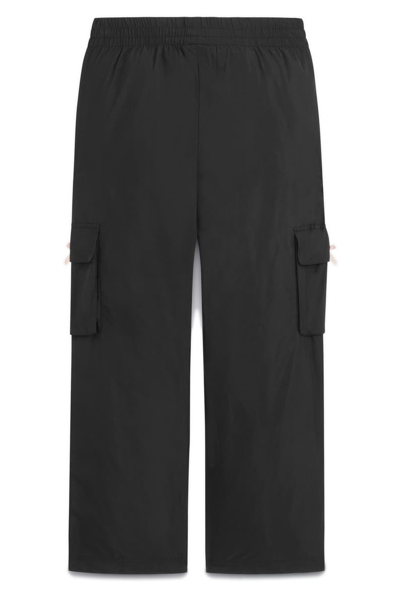 Kids' Bow Society Woven Cargo Pants, Alternate, color, BLACK