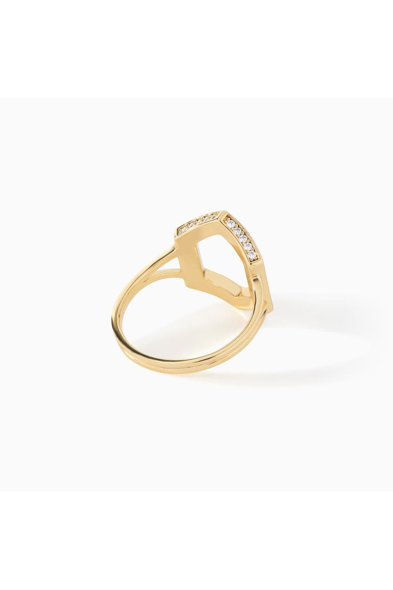 The Donna Ring, Alternate, color, Gold/Emerald CZ